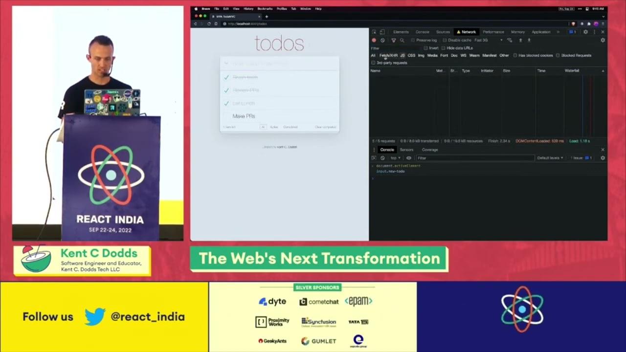 The Web's Next Transformation | Kent C Dodds - React India 2022